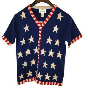 Women's Vintage The Quacker Factory USA Knit Sweater Size Small